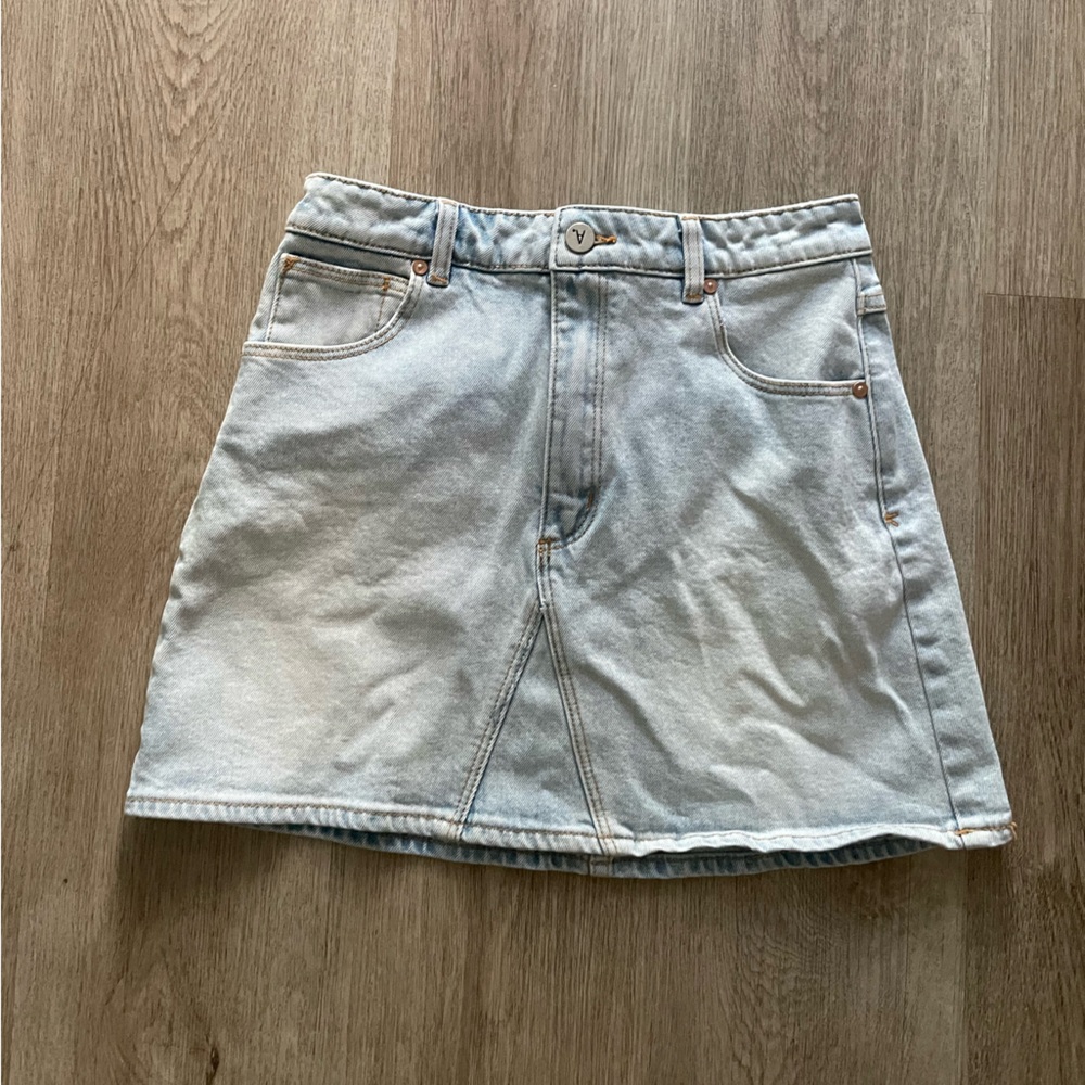 abrand blue a-line y2k style mini short skirt size 26 small